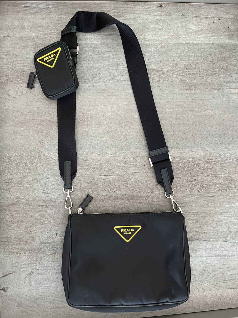 Prada PRADA | Unisex Nylon Plain Logo Messenger &… - image 2