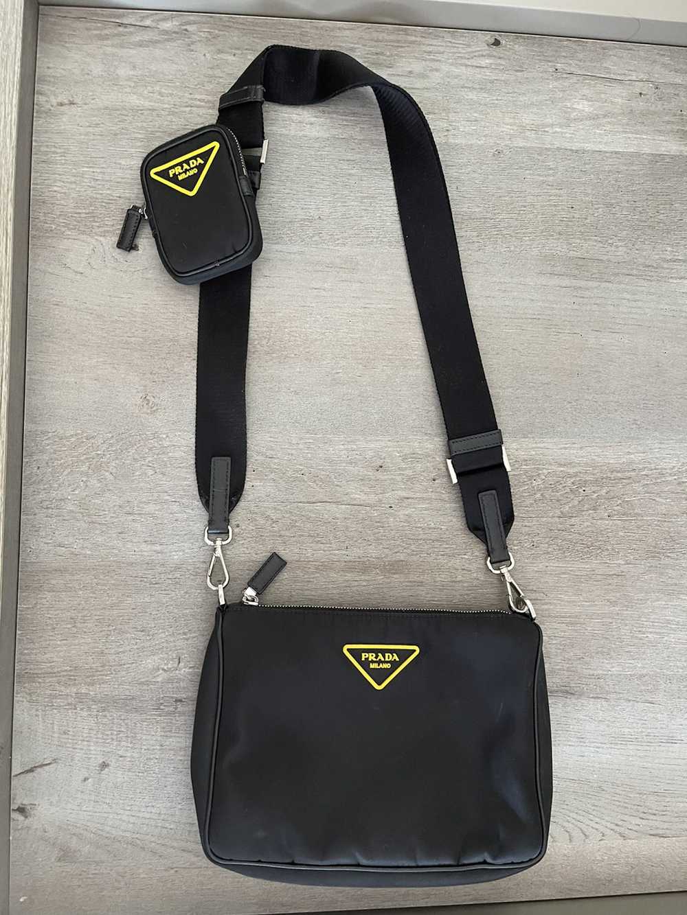 Prada PRADA | Unisex Nylon Plain Logo Messenger &… - image 3