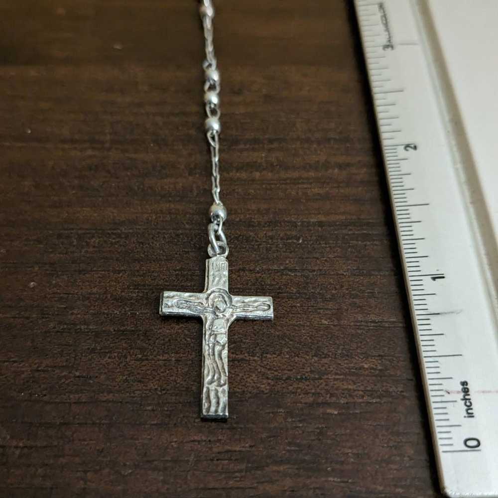Vintage Sterling Silver Rosary - image 2
