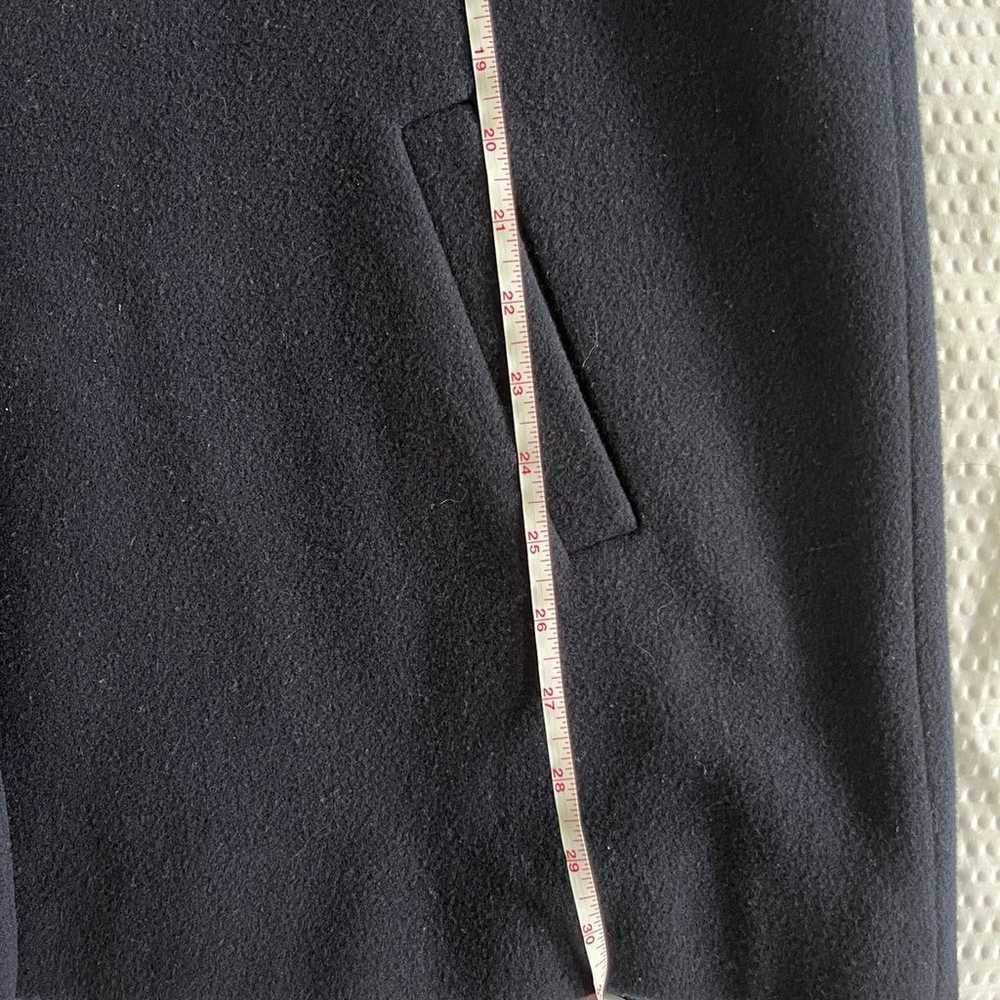 J Percy vintage navy hooded merino wool coat size… - image 4