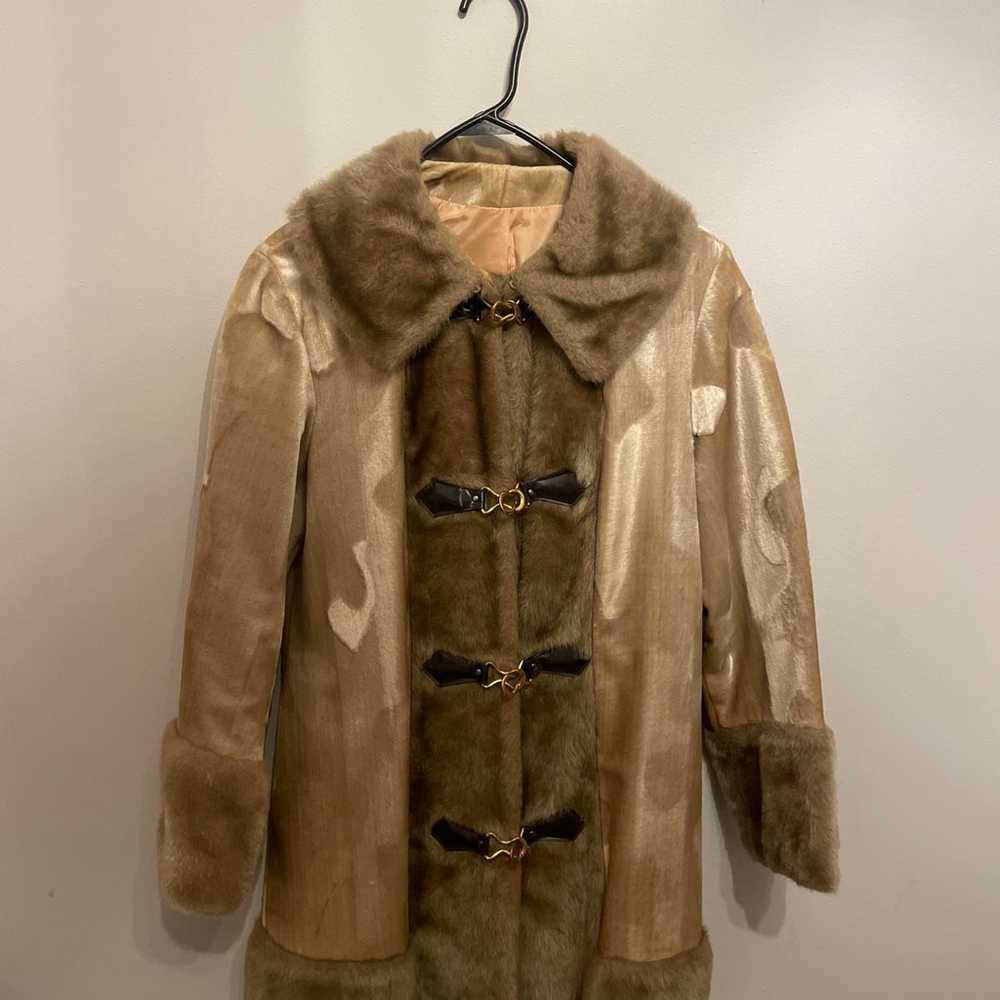 vintage faux fur coat - image 1