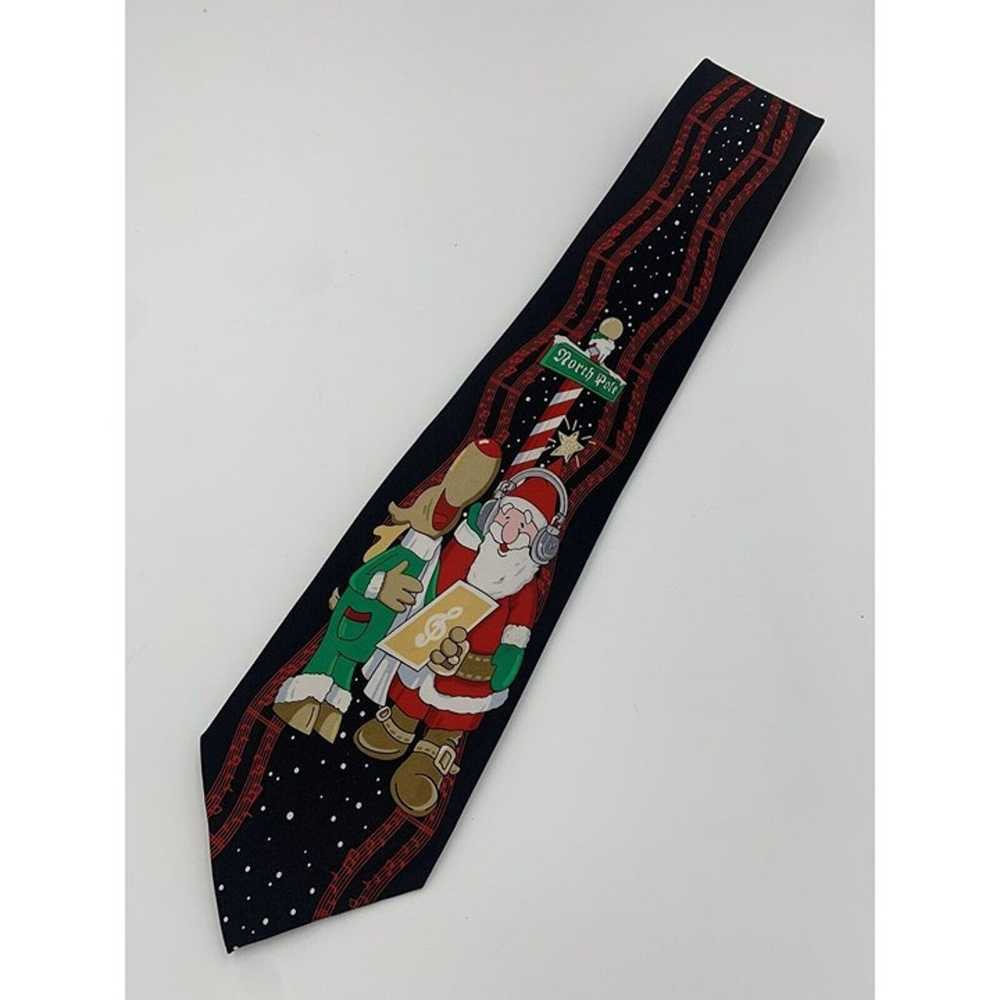 Vintage Noel Silk Christmas Santa Winter Holiday … - image 1