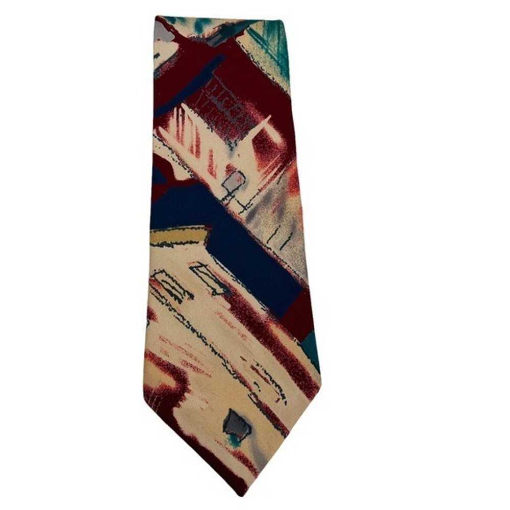HARDY AMIES Vintage Men’s Abstract Silk Necktie - image 3