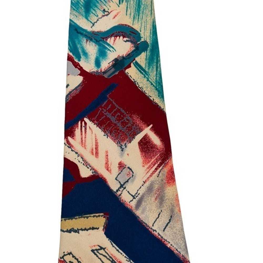 HARDY AMIES Vintage Men’s Abstract Silk Necktie - image 4