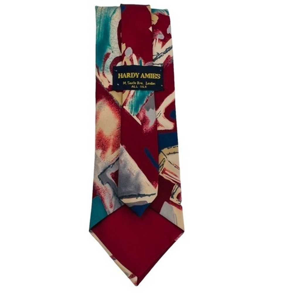 HARDY AMIES Vintage Men’s Abstract Silk Necktie - image 5