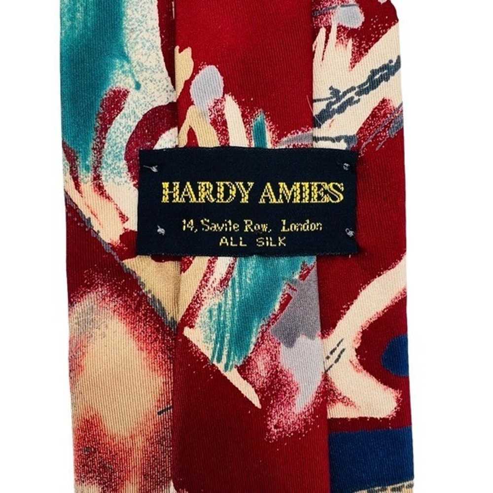 HARDY AMIES Vintage Men’s Abstract Silk Necktie - image 7