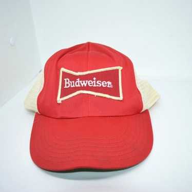 Vintage Budweiser Hat 80s Snapback Trucker 5-Pane… - image 1