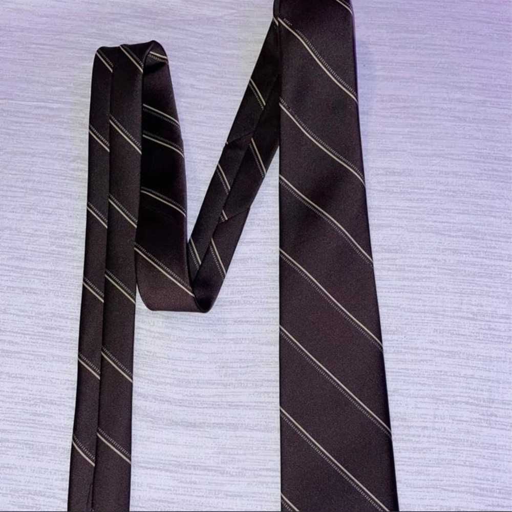 Yves Saint Laurent Vintage Brown Striped Tie Men … - image 2