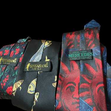 Vintage Korean Silk Ties - image 1