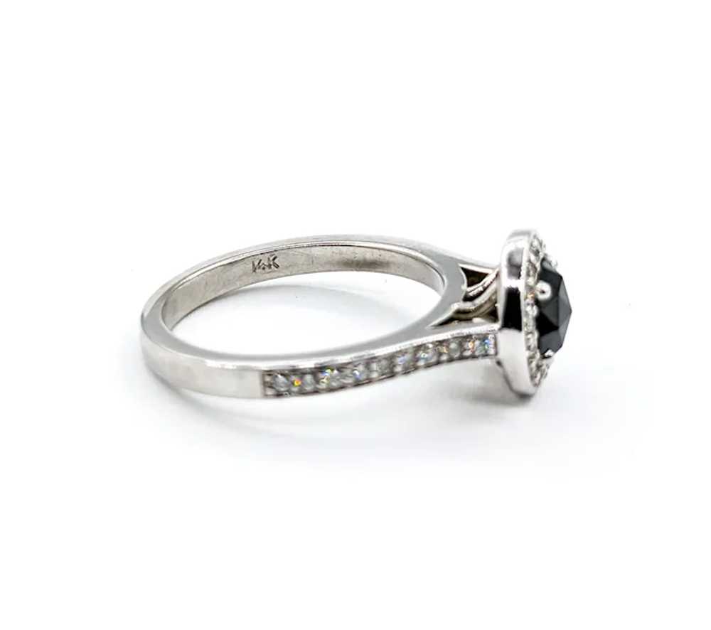 1.25ct Black & White Diamond Ring In White Gold - image 10