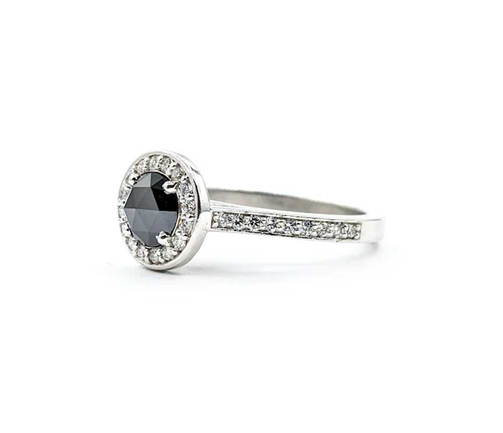 1.25ct Black & White Diamond Ring In White Gold - image 3