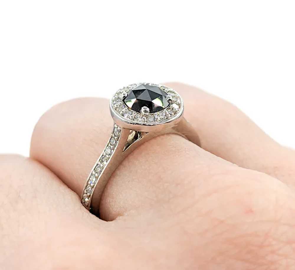 1.25ct Black & White Diamond Ring In White Gold - image 5