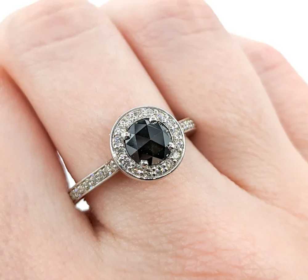 1.25ct Black & White Diamond Ring In White Gold - image 6
