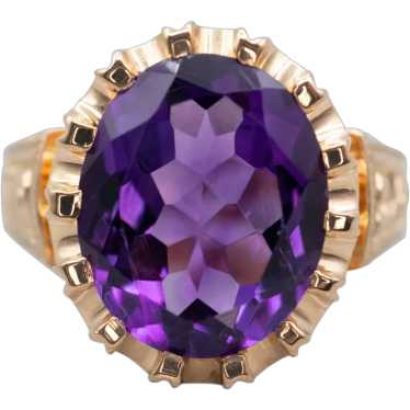 Stunning Victorian Amethyst Solitaire Ring