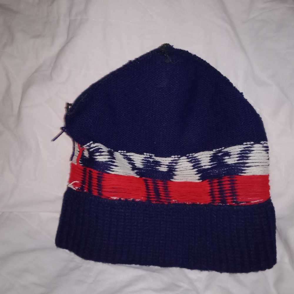 Vintage Patriotic Eagle Star USA Beanie Winter Hat - image 4