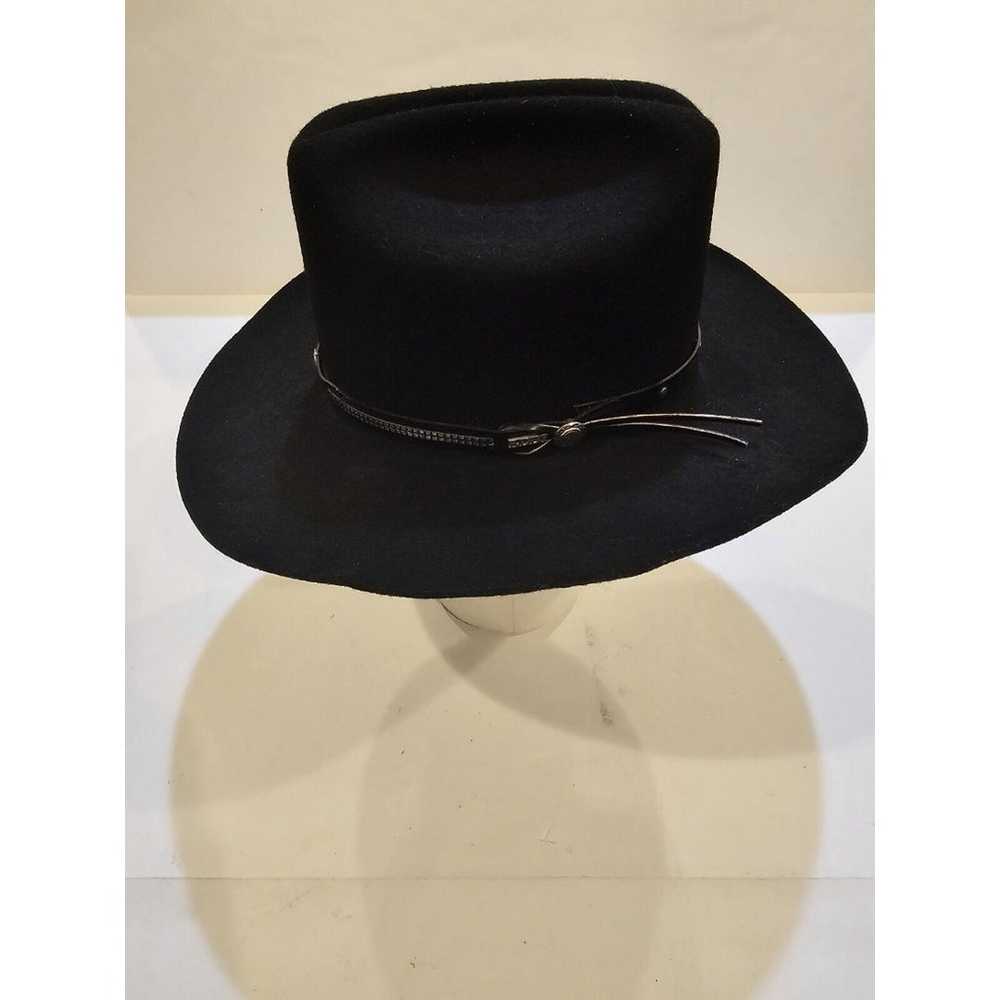 Vintage Eddy Bros 100% Wool Black Cowboy Hat WPL … - image 2