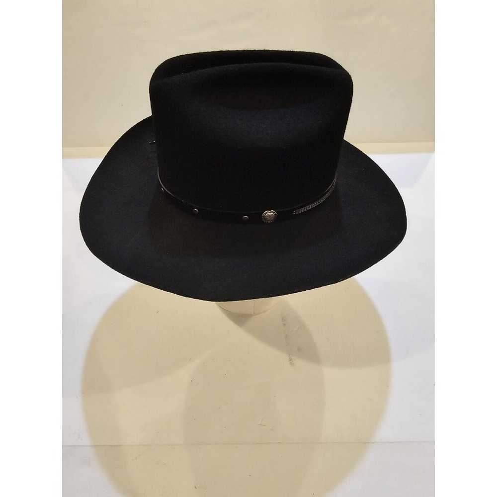 Vintage Eddy Bros 100% Wool Black Cowboy Hat WPL … - image 3