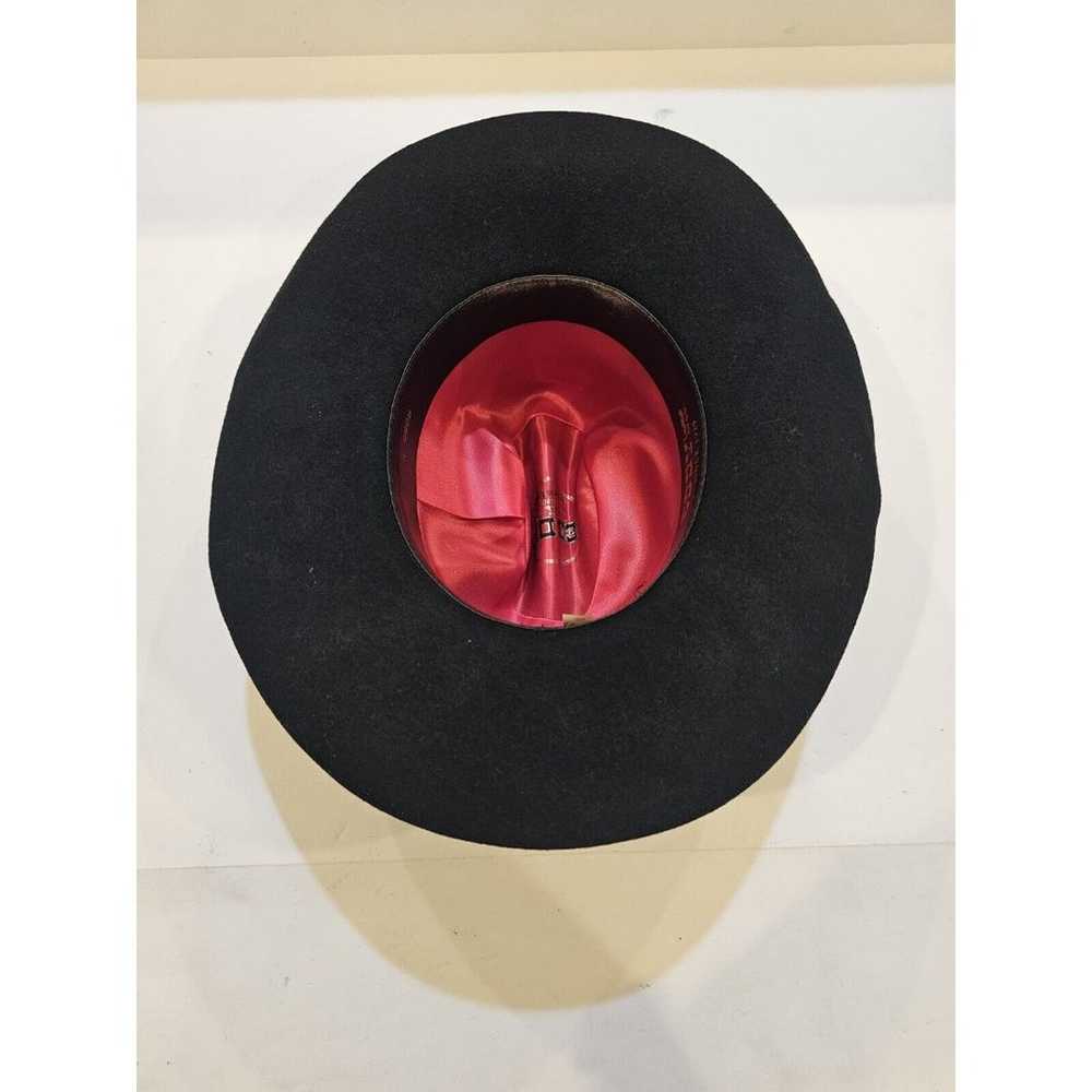 Vintage Eddy Bros 100% Wool Black Cowboy Hat WPL … - image 4