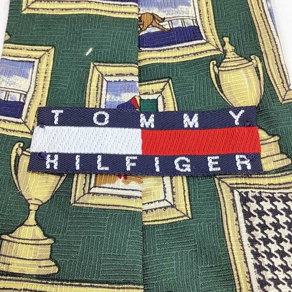 Vintage Tommy Hilfiger Mens Tie Green 100% Silk T… - image 2
