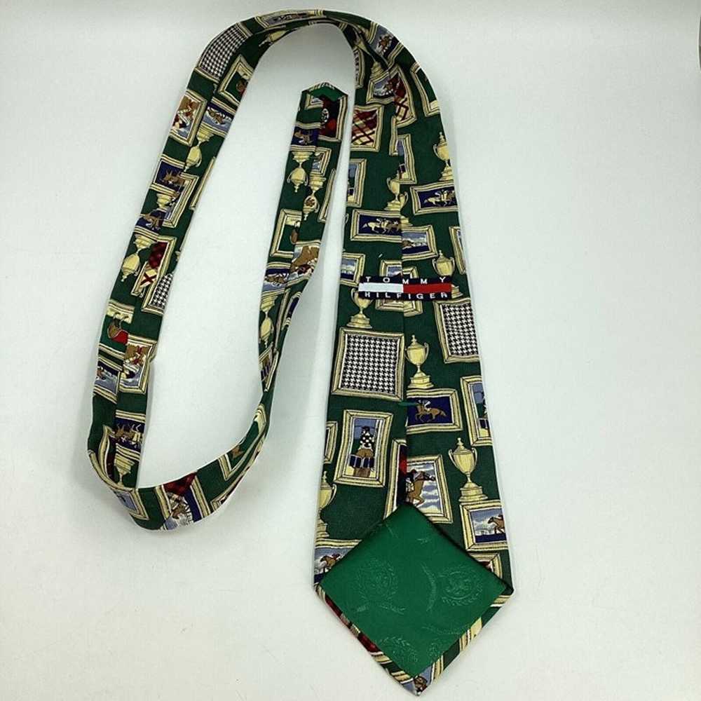 Vintage Tommy Hilfiger Mens Tie Green 100% Silk T… - image 7