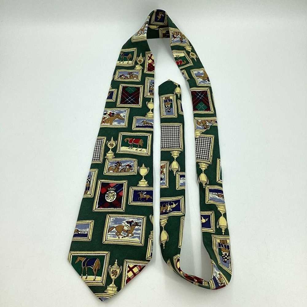 Vintage Tommy Hilfiger Mens Tie Green 100% Silk T… - image 9