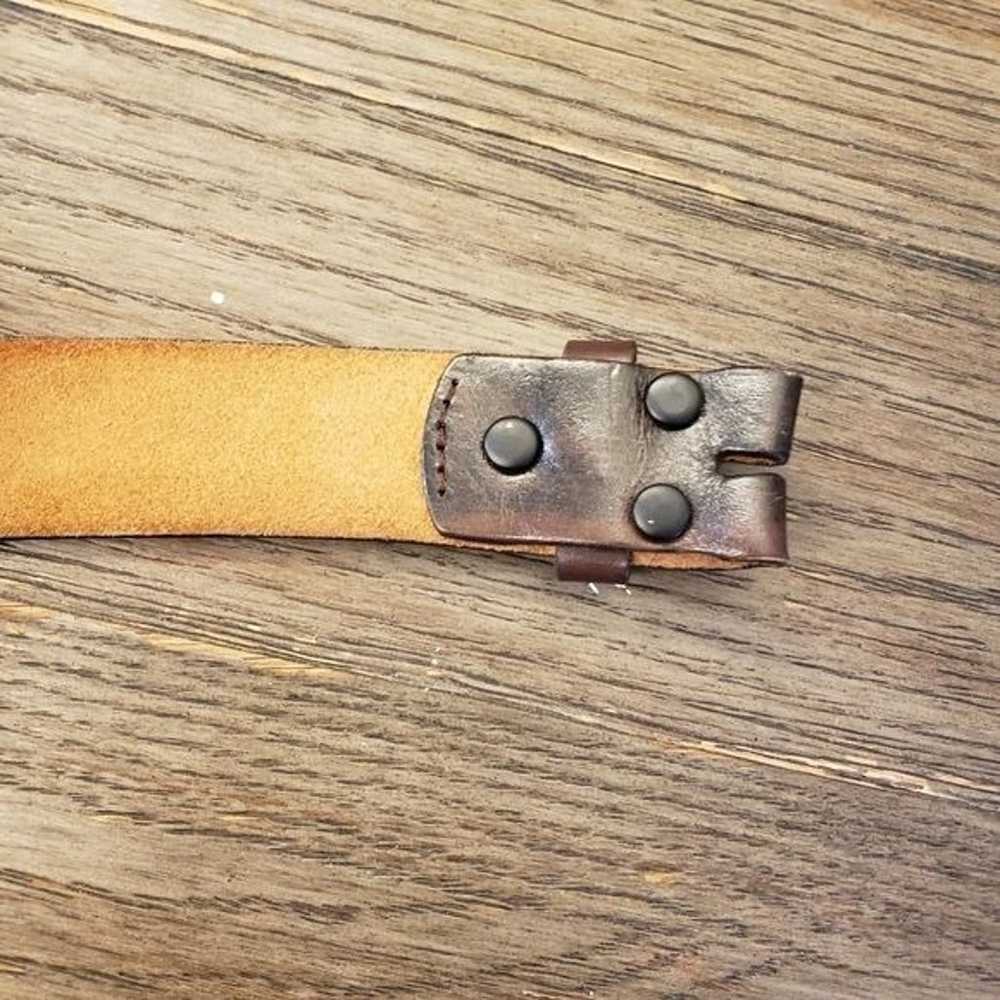 Vintage Wrangler Mens Embriodered Leather Belt Si… - image 10