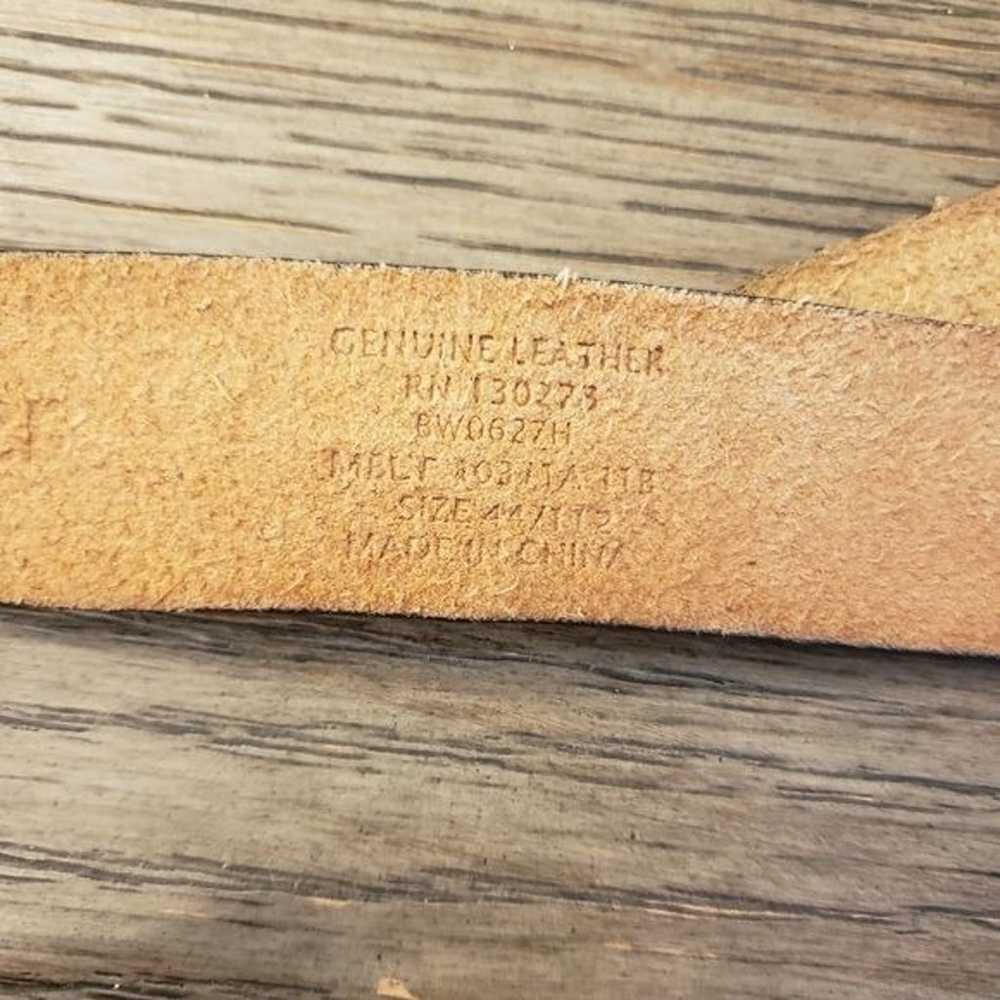 Vintage Wrangler Mens Embriodered Leather Belt Si… - image 5