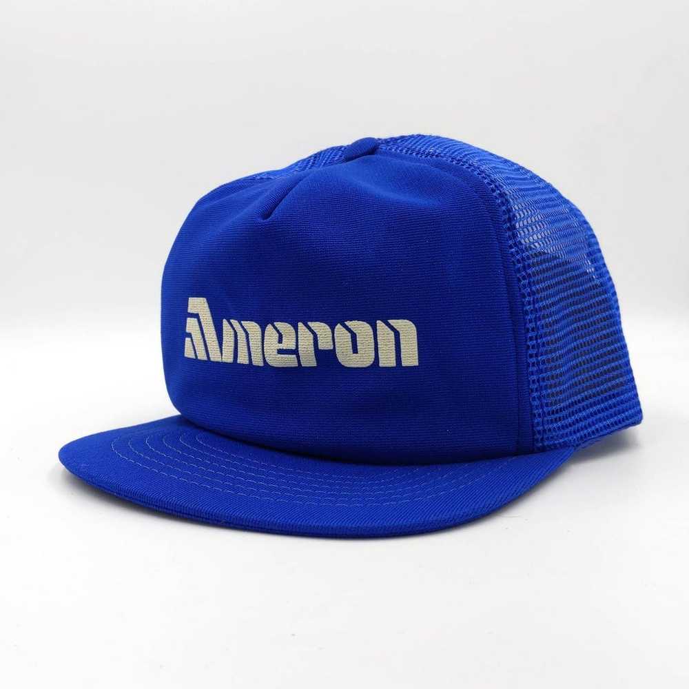 Vintage Ameron Snapback Trucker Hat Mesh Advertis… - image 3