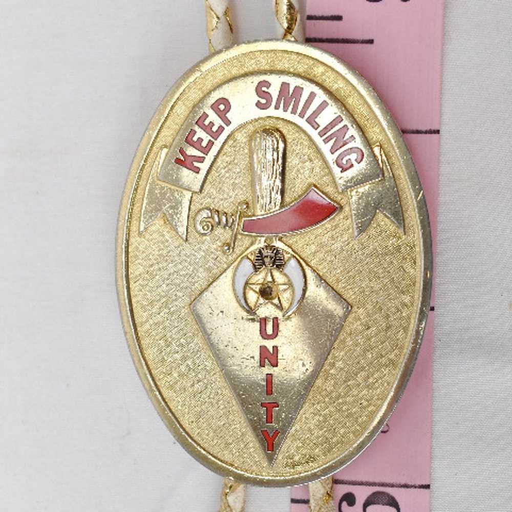 Shriners Bolo Tie Keep Smiling Unity - image 4