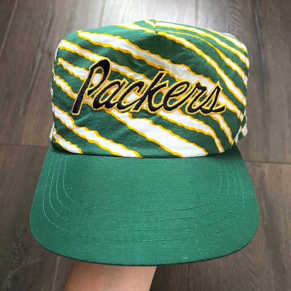 Vintage 90s Green Bay Packers Script Snapback Hat - image 3