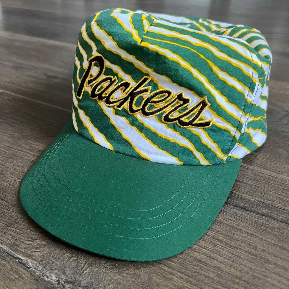 Vintage 90s Green Bay Packers Script Snapback Hat - image 4