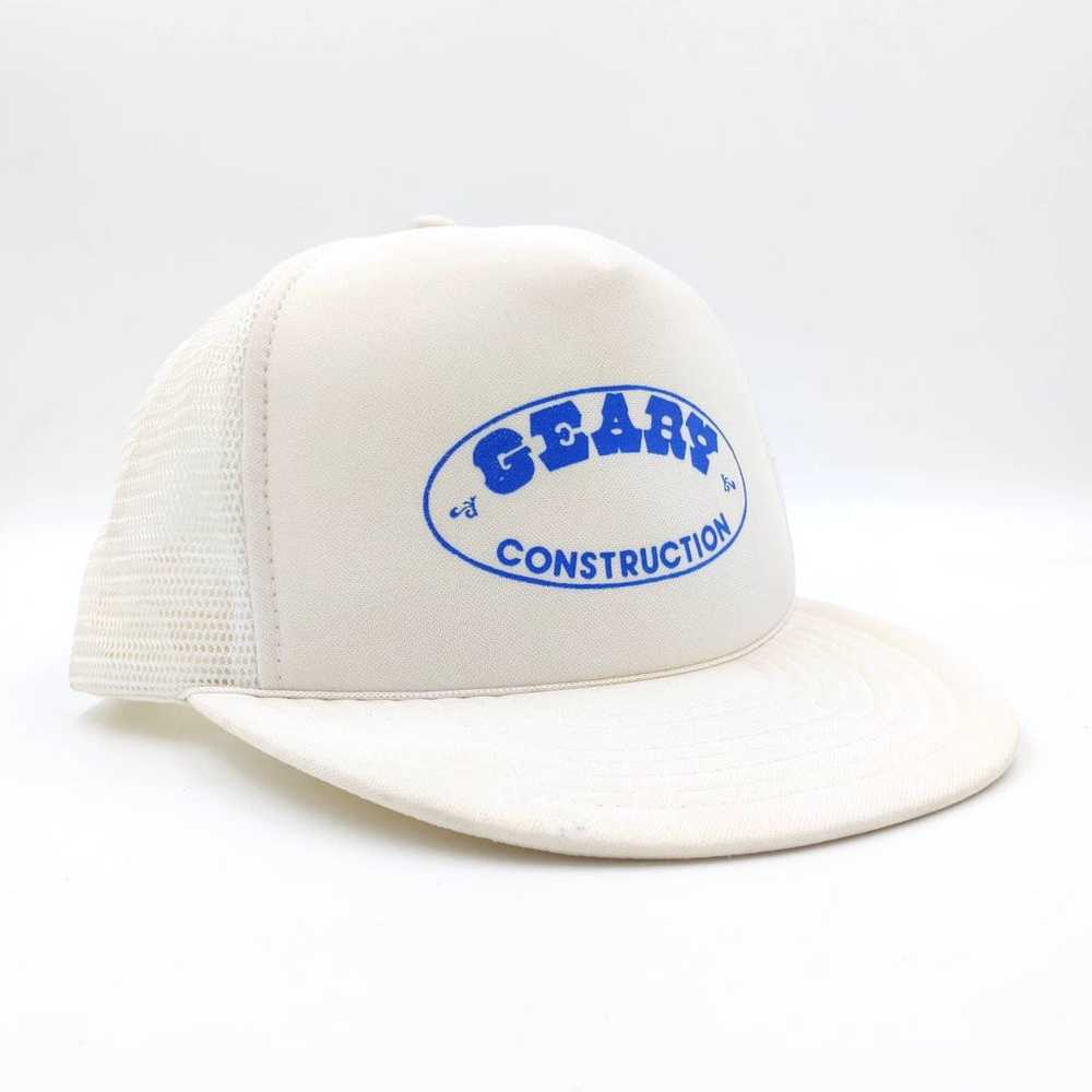 Vintage Geary Construction Snapback Trucker Hat M… - image 1
