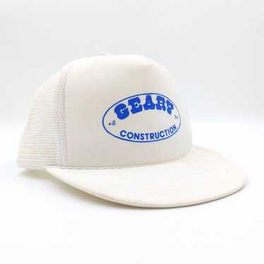 Vintage Geary Construction Snapback Trucker Hat M… - image 1