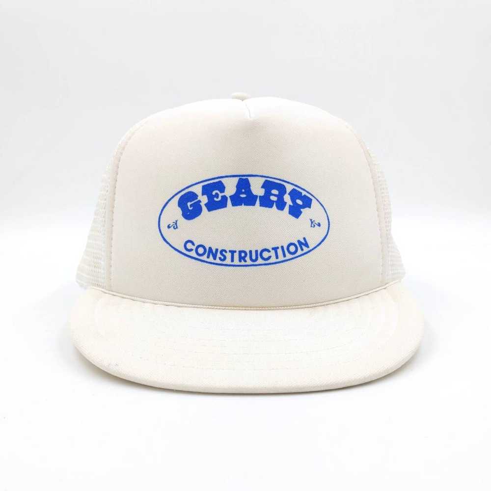 Vintage Geary Construction Snapback Trucker Hat M… - image 2