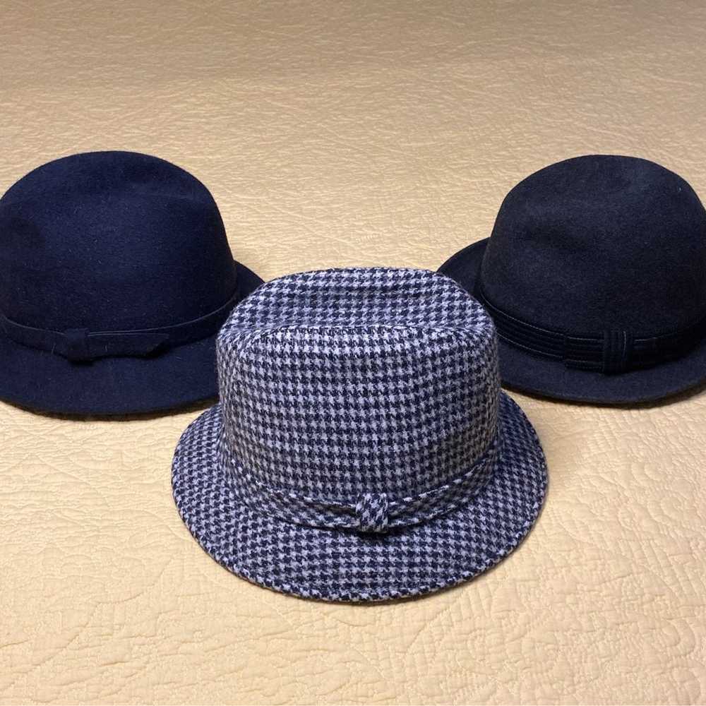 Set of 2 Wool Fedora Hats - image 1