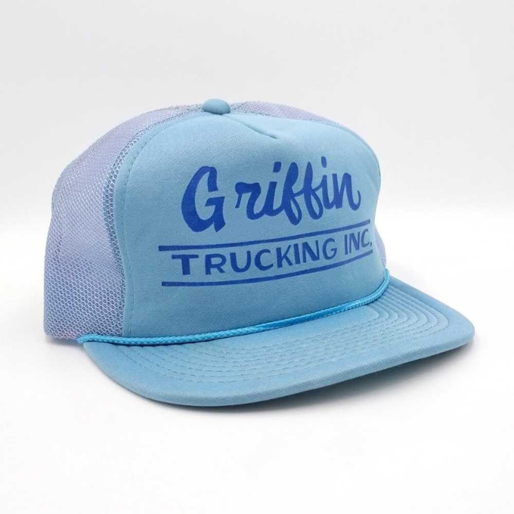 Vintage 70s 80s Griffin Trucking Inc Hat - image 1
