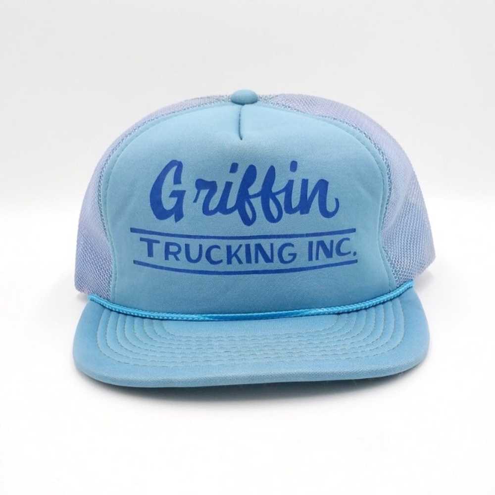 Vintage 70s 80s Griffin Trucking Inc Hat - image 2