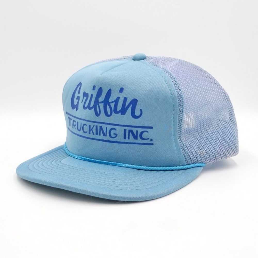 Vintage 70s 80s Griffin Trucking Inc Hat - image 3