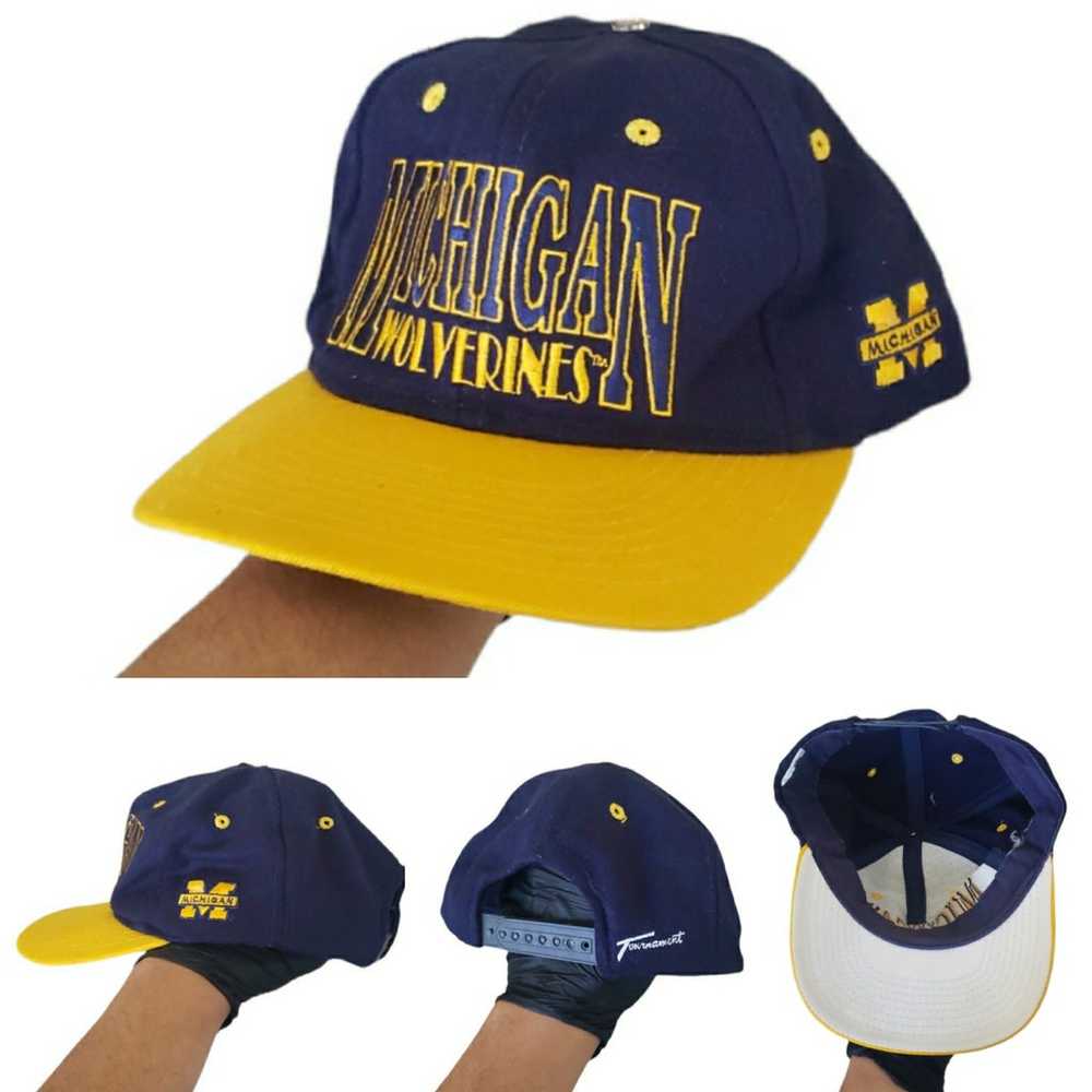 VTG 80s Michigan Wolverines Tournament Spellout U… - image 1