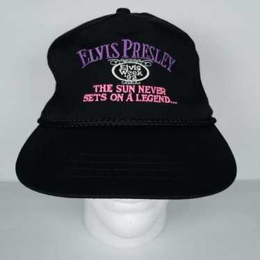 Elvis Mens Trucker Hat Black Snapback King Of Rock And Roll
