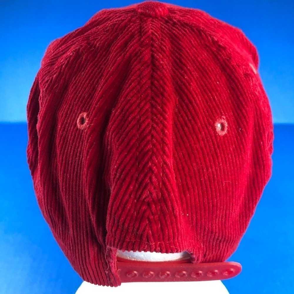 Vintage Tyrolia Ski Corduroy red Hat Cap - image 2