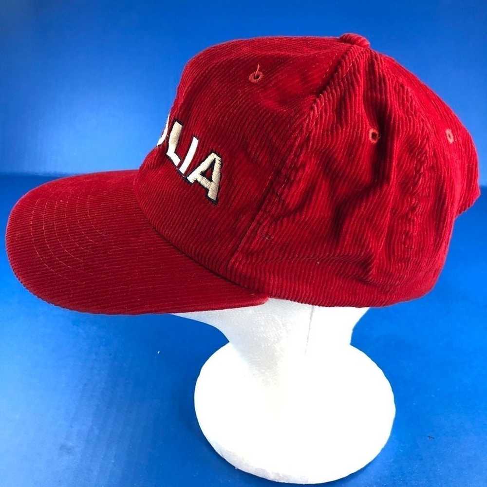 Vintage Tyrolia Ski Corduroy red Hat Cap - image 3