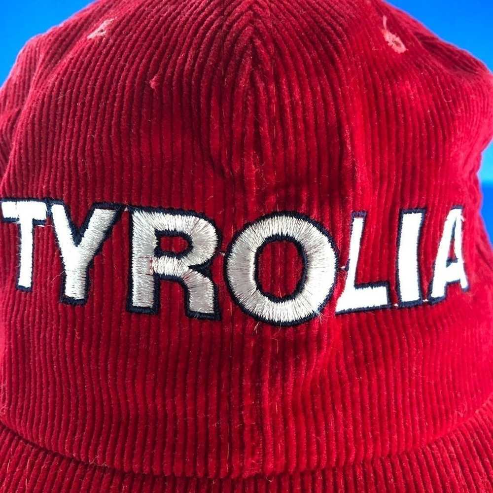 Vintage Tyrolia Ski Corduroy red Hat Cap - image 4