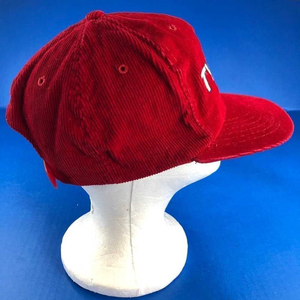 Vintage Tyrolia Ski Corduroy red Hat Cap - image 5