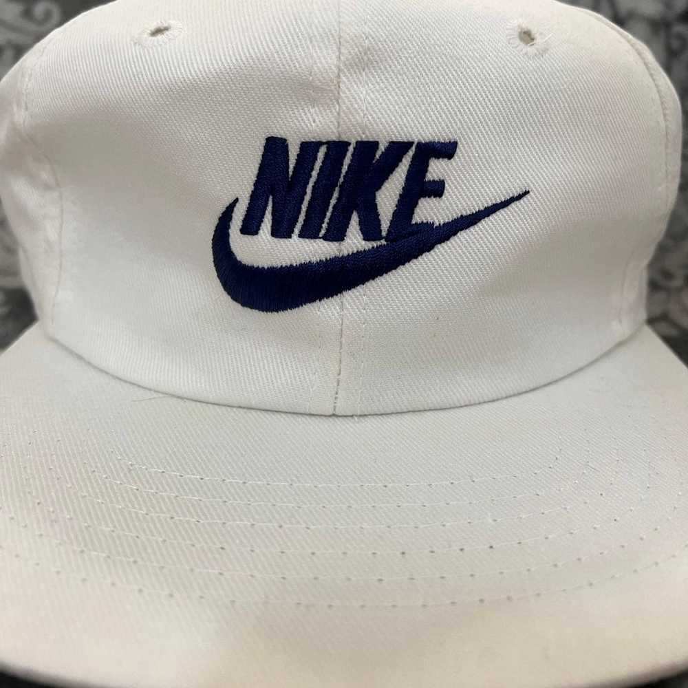 Vintage 1980s White Nike Swoosh Hat - image 2