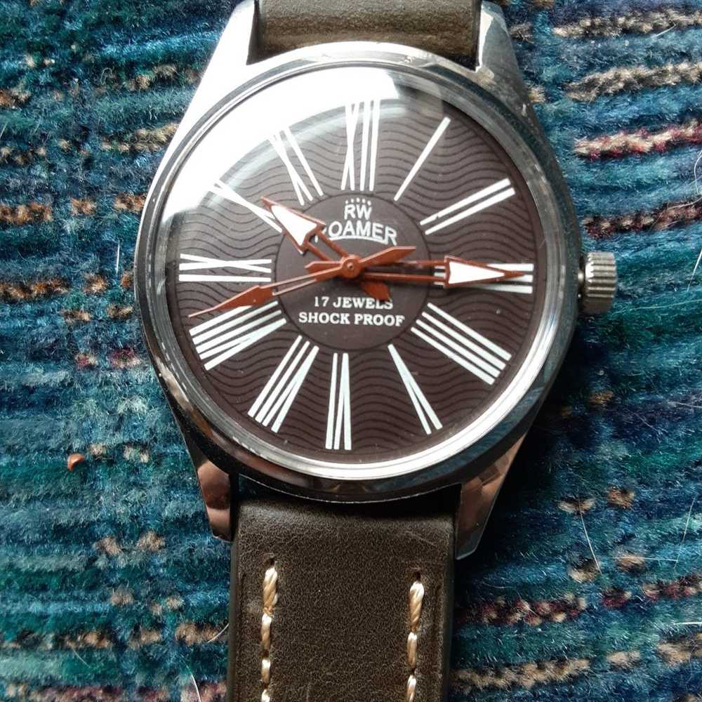 Vintage swiss made men's Roamer mechanical watch/… - image 1