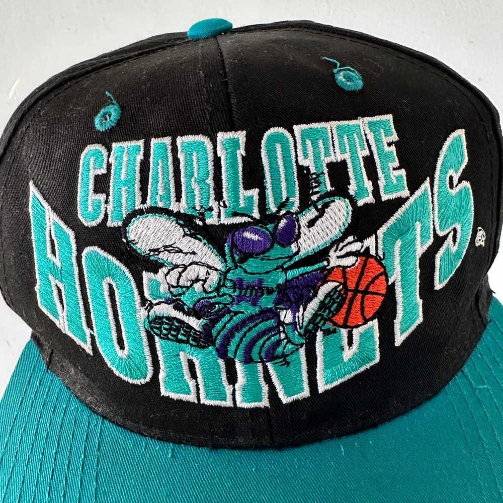 Vintage 90s Charlotte Hornets Snap Back Hat - image 2