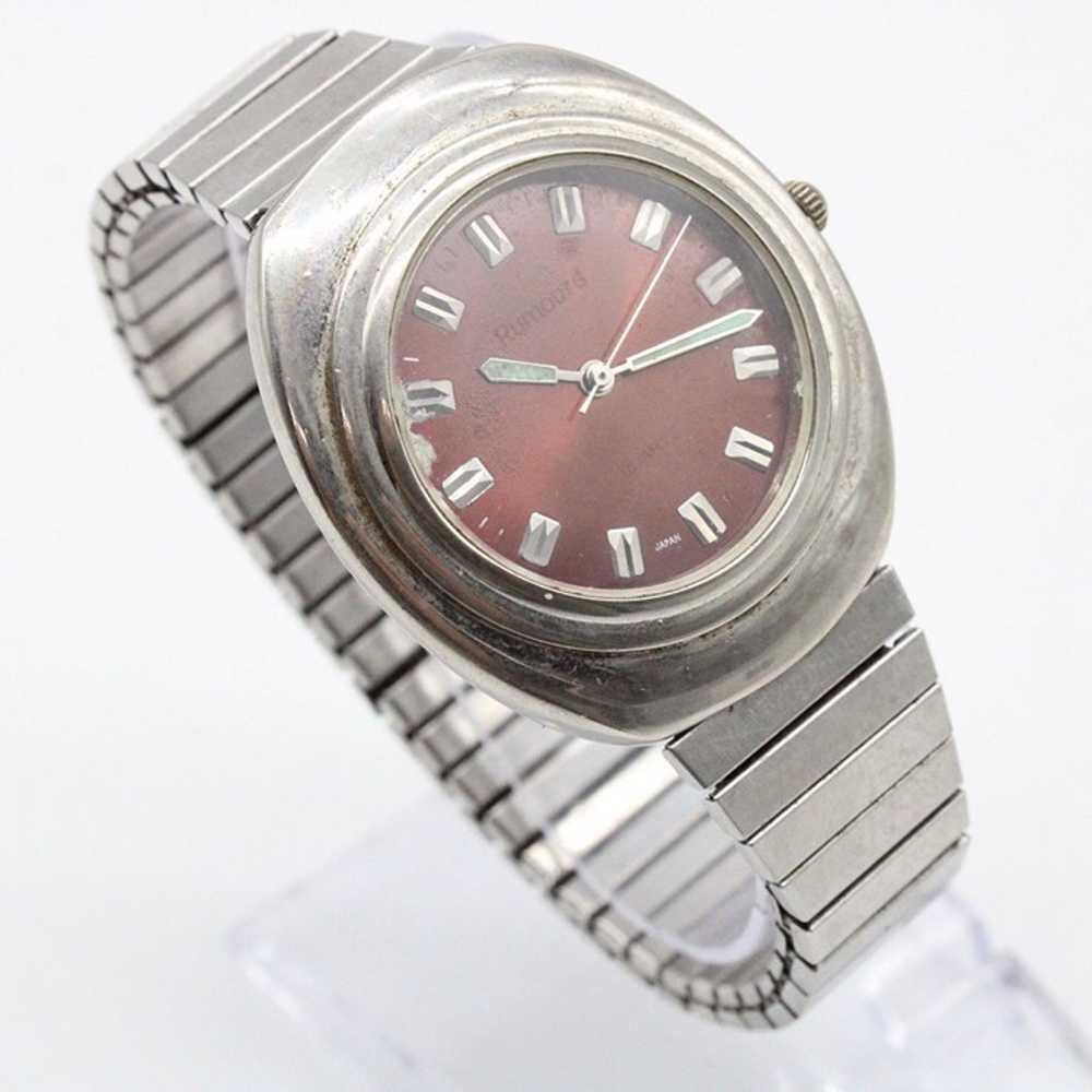 Vintage RUMOURS Watch Mens Silver Tone Classic Re… - image 4