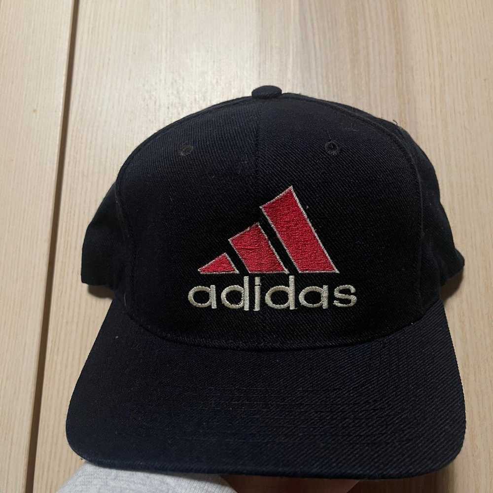 Vintage Adidas Infrared Logo 3 Stripes Snapback H… - image 1