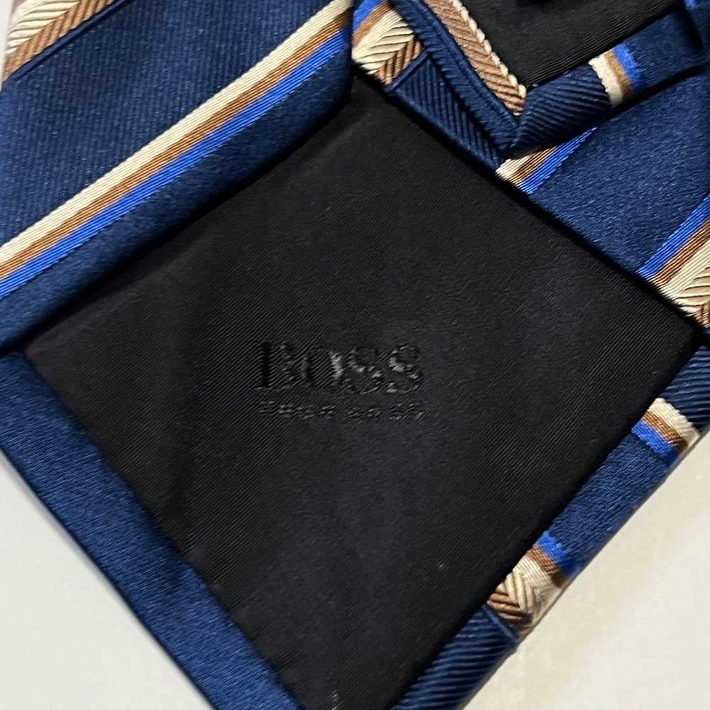 Vintage Boss Hugo Boss Luxury Textured 100% Silk … - image 6